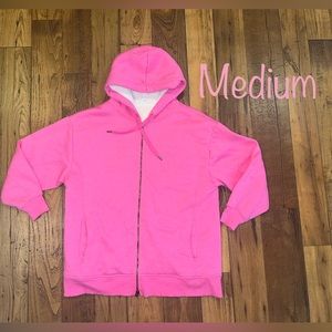 NWOT-HOT PINK SHERPA JACKET FOR WOMEN MEDIUM